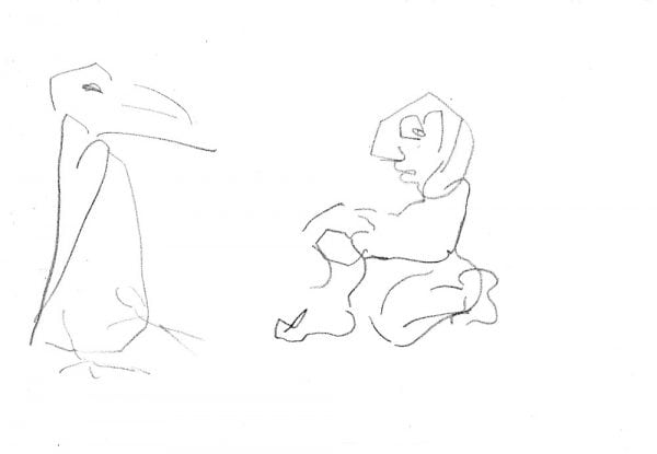 Crow Woman 1 | Pencil on paper | 30cm x 22cm